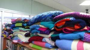Stacks of knitted blankets (Small)