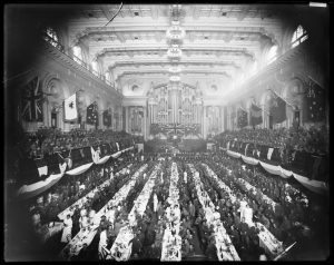 Returned Soldiers Dinner April 1916 at Sydney Town Hall. Image courtesy State Library of NSW