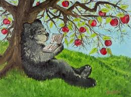 Reading Under Apple Tree