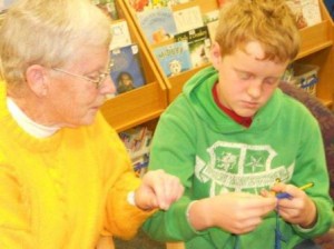 Boys learnt knitting skills to help others in need