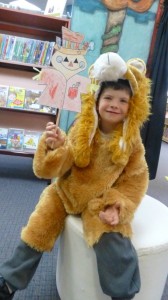 Jesse also had fun dressed as a Lion