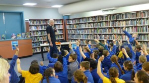 Morris asks school children who plays soccer (Small)