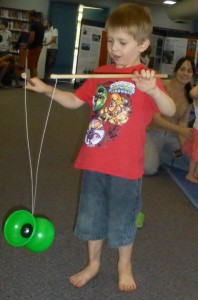 Rohan discovered his juggling skills at Circus Storytime