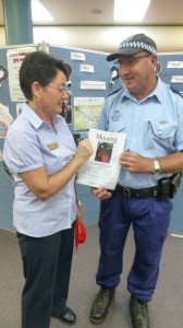 Librarian Julie Sykes reports Freeda missing to Snr Constable Greg Treavors