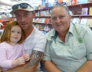 Tara age 3, with Adam and Rebecca at Storytime
