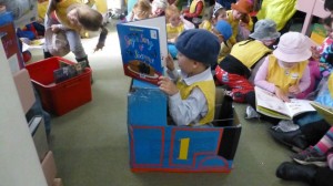 Zac, 5, dressed as Thomas the Tank Engine