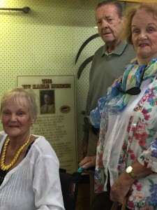 Alistair Kable, Janice Cornish and Fran Laughton (seated) visit the Viv Kable Museum.