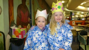 Ava and Gracie made crowns