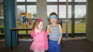 Dancer Bettie and Strongman Frank at Storytime