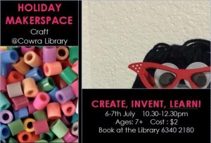 Cowra Library Holiday Craft Postcard 2015