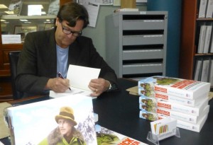 Author Robert Wainwright signing books