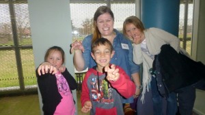 Alyssa, Will and Charlize with Amy