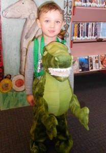 Nicholas dressed as a Dinosaur