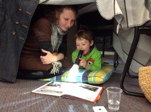 Bec and Frank Salmon at last year's Reading Hour