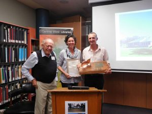 Russell Moor presents award to Gemma and Stuart Green